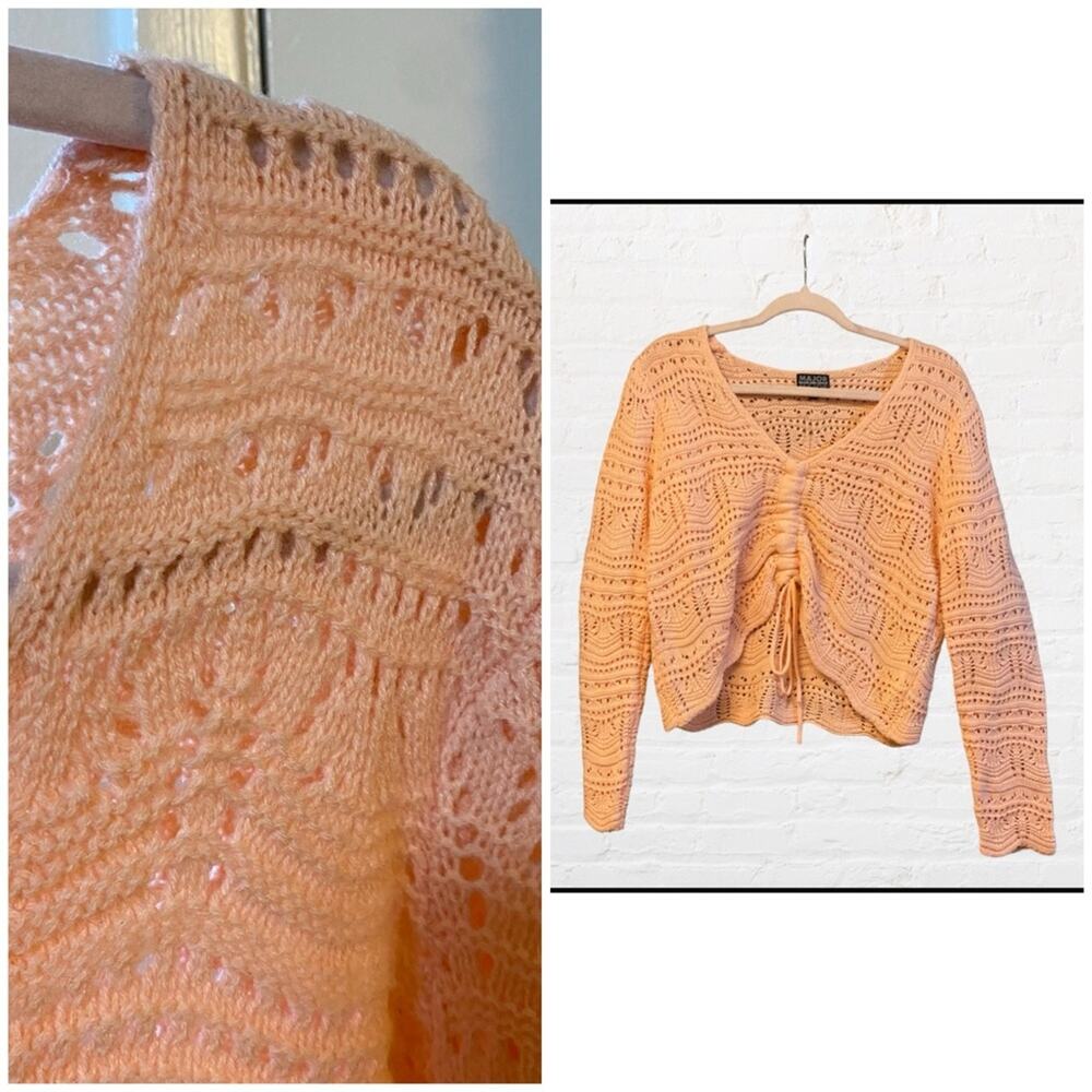 Major Label Group Y2K crochet knit sweater